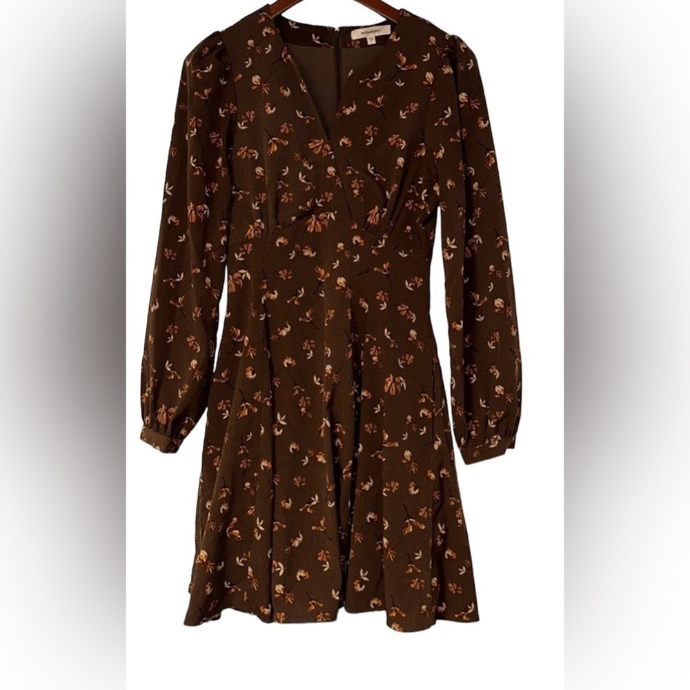 Moussy Brown Floral Midi Dress - Picture 2 of 16